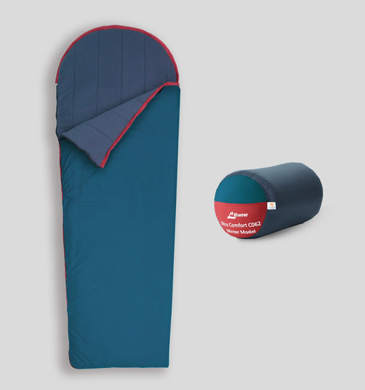 [C062] Ultra Comfort Velvet Lined Sleeping bag 12.8°C/ 55°F (ISO 23537-1)