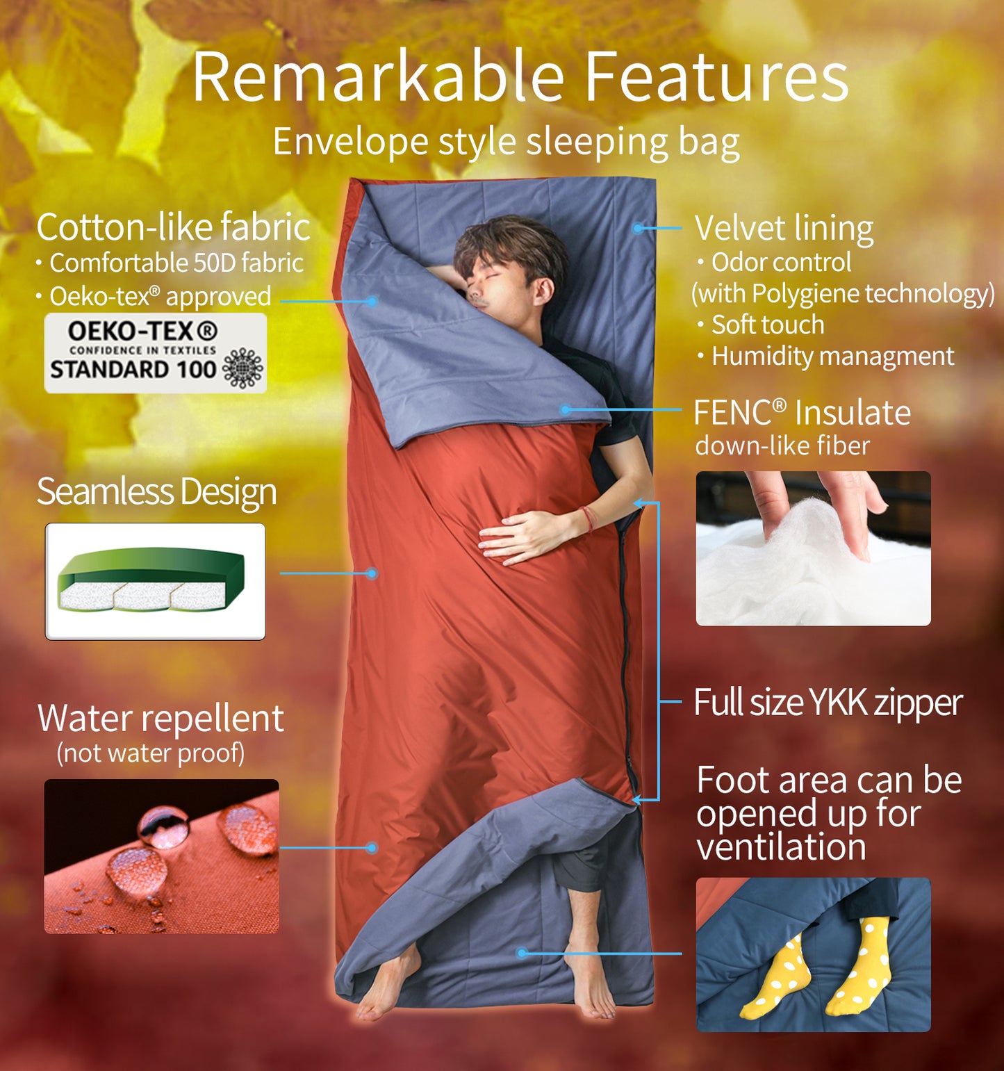 [C070] 極 Ultra Combinable Lined Sleeping Bag 18°C/ 65°F