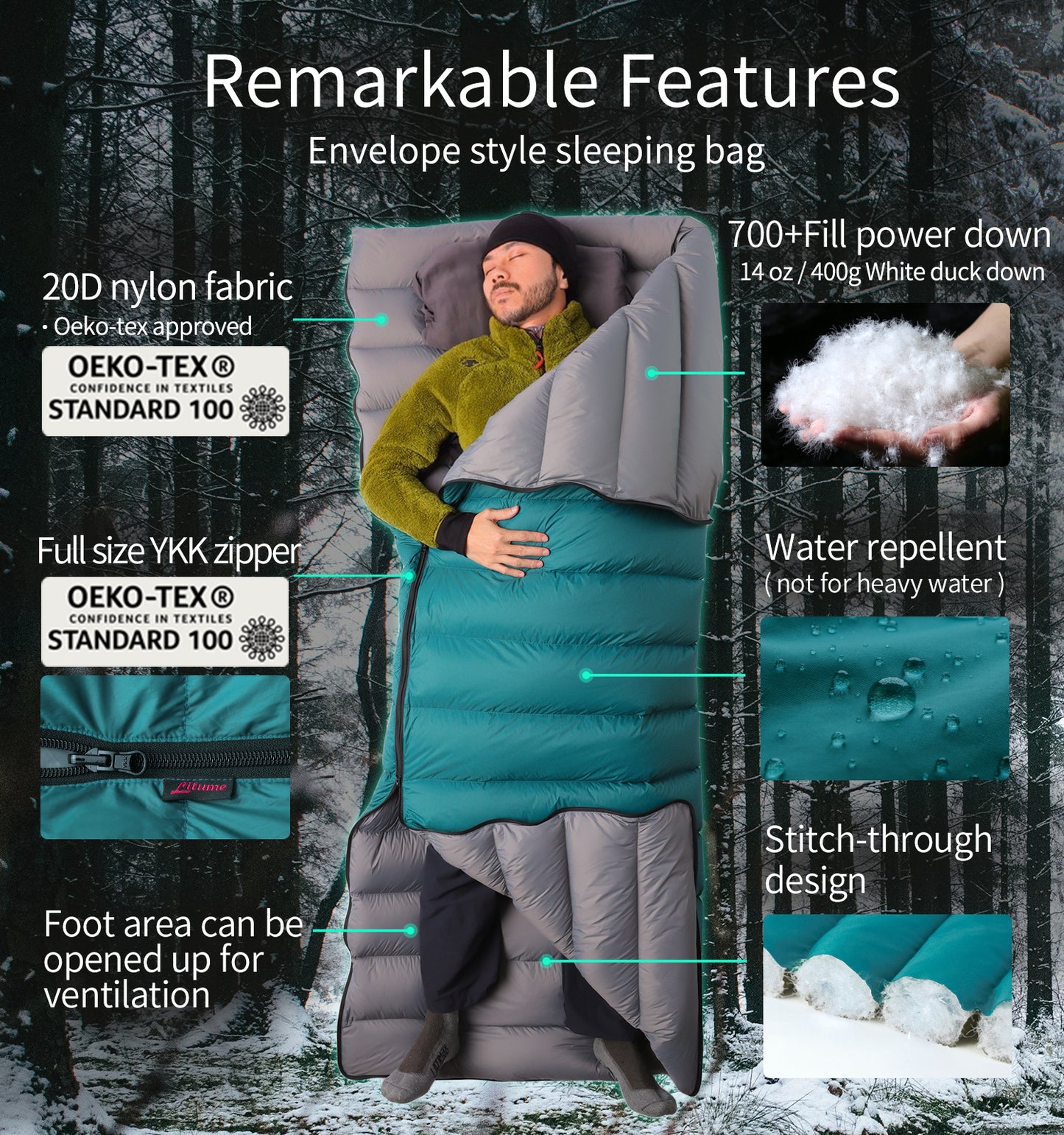 [C2202] 極 Ultra Combinable Down Sleeping Bag 6°C / 42°F