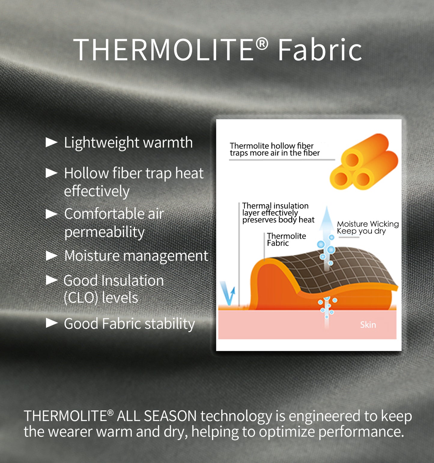 [E626] Thermolite All Season Sleeping Bag Liner Add Up to 22°F / 12°C