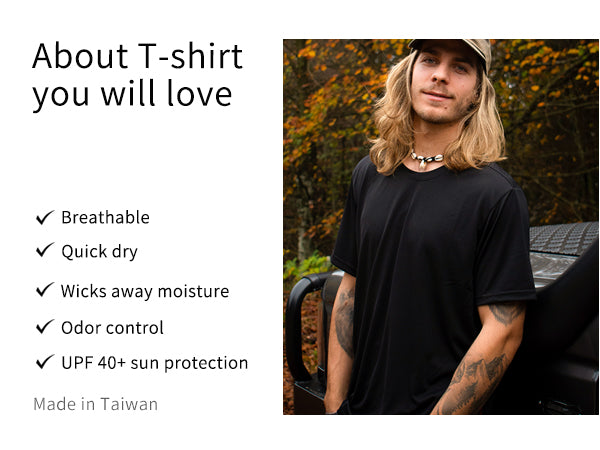 [NKT01] Men's Odor-Resistant Quick Dry T-shirts (US/EU sizing)